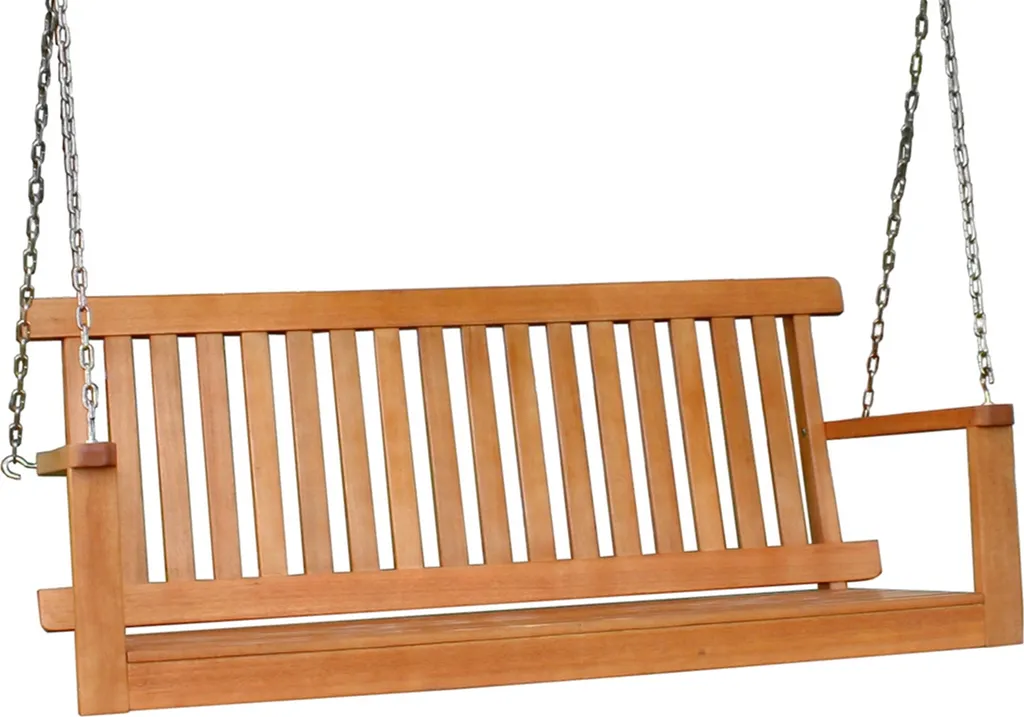 Hängebank COLUMBIA Eukalyptus 130 Cm L Gartenbank Bank Hollywoodschaukel Holz Aufhängen 2 Hängebank COLUMBIA Eukalyptus 130 Cm L Gartenbank Bank Hollywoodschaukel Holz Aufhängen – Bild 2