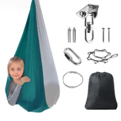 Kinderschaukel Hängematte, Indoor Therapieschaukel, Kuschelhängematte Für Kinder Mit ADHS, Asperger, Sensorische Integrationstherapie Double Layer Pod Schaukelstuhl