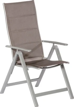 Merxx Gartenmöbelset " Taviano" 7tlg. Mit Ausziehtisch 160/220 X 90 Cm - Aluminiumgestell Silber Mit Textilbespannung Diamantbraun -Angebote Moos Traum Store 9be61828f967a2f4113245db40e1b42d