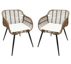 KMH® 2er Set Polyrattan Gartenstuhl *Ella*
