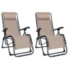 VidaXL Klappbare Liegestühle 2 Stk. Taupe Textiline
