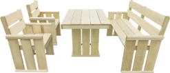 VidaXL 4-tlg. Garten-Essgruppe Hochwertiges Imprägniertes Kiefernholz
