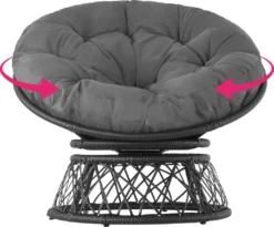 Tectake Rattansessel Gargano Drehbar - Schwarz -Angebote Moos Traum Store 9ea1e26f00f0af0b3fe0c52f5fc1457b