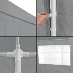 [casa.pro] Pavillon 400x300x255cm Gartenzelt Partyzelt Gartenpavillon Bierzelt Festzelt Dunkelgrau -Angebote Moos Traum Store 9efb33642f752e94720aeb30893680c2