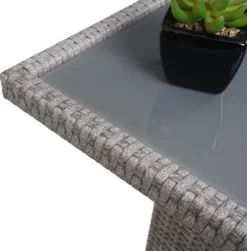 Poly-Rattan-Garnitur MCW-A29, Gartengarnitur Sitzgruppe Lounge-Esstisch-Set Sofa Grau, Kissen Grau + Bank -Angebote Moos Traum Store 9fe9f7ba7c71ce9f37e48cc40f4feb85