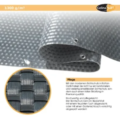 Sichtschutz Rattan Optik M. Kabelb. 0,75x6 Schwarz Polyethylen 1300g/m² -Angebote Moos Traum Store a142851344bd81314d682cb277222a80