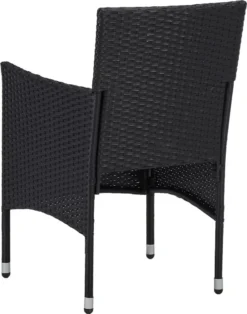 VidaXL Garten-Essstühle 2 Stk. Poly Rattan Schwarz -Angebote Moos Traum Store a1b75b83d878463cc44fb365b7dd5a75