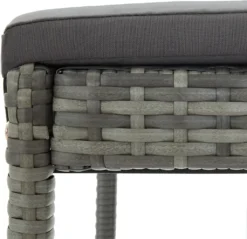 VidaXL Garten-Barhocker Mit Kissen 2 Stk. Grau Poly Rattan -Angebote Moos Traum Store a2055894f7844b675490f9e9b968e018