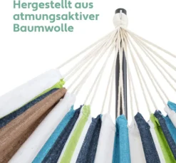 VITA5 Hängematte Mit Gestell Outdoor - Hängematte 2 Personen Für Garten & Balkon - Doppelhängematte Mit Getränkehalter- Tragbare Hängematte 200kg Belastbarkeit (Grün/Blau Cupholder) -Angebote Moos Traum Store a23fb4b2497daa535dd0ee5b421188bb