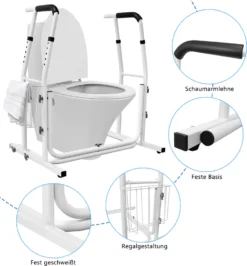 LARS360 Mobile Aufstehhilfe Toiletten Höhenverstellbar Mit Ablagekorb - Toiletten Stützgestell Haltegriff Höhenverstellbar Für Bad, Belastbar Bis 200 Kg 14 LARS360 Mobile Aufstehhilfe Toiletten Höhenverstellbar Mit Ablagekorb - Toiletten Stützgestell Haltegriff Höhenverstellbar Für Bad, Belastbar Bis 200 Kg -Angebote Moos Traum Store a2f7ad249d27b5c5f4e6961367878c69