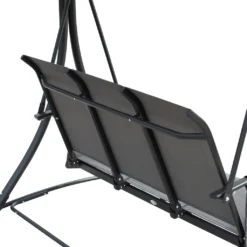 Outsunny 3-Sitzer Hollywoodschaukel, Gartenschaukel Mit Sonnendach, Schaukelbank Mit Ablage, Aluminium, Grau, 196 X 128 X 172 Cm 11 Outsunny 3-Sitzer Hollywoodschaukel, Gartenschaukel Mit Sonnendach, Schaukelbank Mit Ablage, Aluminium, Grau, 196 X 128 X 172 Cm -Angebote Moos Traum Store a4ea74087ac74092ae1d3a26010ef557