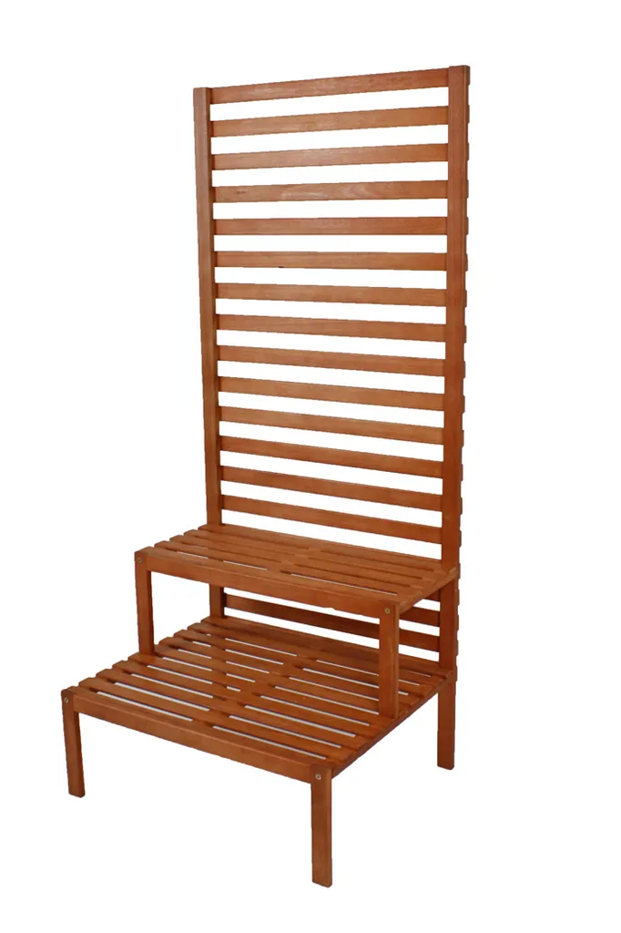 Jardinion Sichtschutz Mit Pflanzentreppe, Blumentreppe, Eukalyptus, Terrasse Balkon Garten 66x 80x 180 - Braun 1 Jardinion Sichtschutz Mit Pflanzentreppe, Blumentreppe, Eukalyptus, Terrasse Balkon Garten 66x 80x 180 - Braun