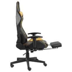VidaXL Gaming-Stuhl Mit Fußstütze Drehbar Golden PVC -Angebote Moos Traum Store a5d5a0661356a0a6de3460865dbe5c49