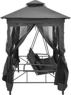 VidaXL Gartenschaukel Mit Bettfunktion Und Dach 220×160×240 Cm Stahl -Angebote Moos Traum Store a608bfd8a7eaf9bbea138313a25843b4