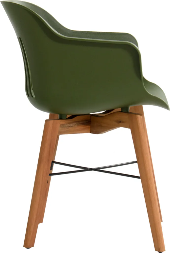 Hartman Outdoor 2er Set Gartenstühle Jill Wood Natur/Dunkelgrün 3 Hartman Outdoor 2er Set Gartenstühle Jill Wood Natur/Dunkelgrün – Bild 3