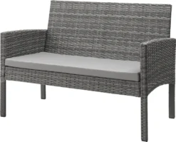 SVITA BROOKLYN XL Rattan Garten Möbel Set Essgruppe Mit Tisch, 2x Sessel, 2er Sofa Polyrattan Grau 11 SVITA BROOKLYN XL Rattan Garten Möbel Set Essgruppe Mit Tisch, 2x Sessel, 2er Sofa Polyrattan Grau -Angebote Moos Traum Store a644c6701162054c9d1be280010cc99f