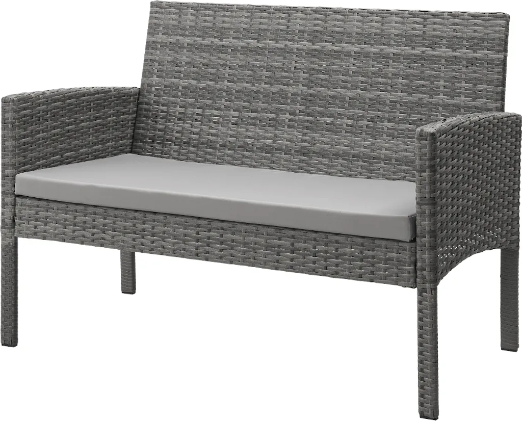 SVITA BROOKLYN XL Rattan Garten Möbel Set Essgruppe Mit Tisch, 2x Sessel, 2er Sofa Polyrattan Grau 5 SVITA BROOKLYN XL Rattan Garten Möbel Set Essgruppe Mit Tisch, 2x Sessel, 2er Sofa Polyrattan Grau – Bild 5