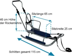 Luxus Schlitten Silber-grau Incl. Fußstütze, Schiebestange Und Fußsack NEU -Angebote Moos Traum Store a68b2f1614e5ccd3534d587a677ae90a