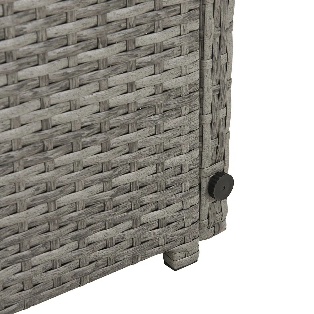 Juskys 2in1 Polyrattan Relax Gartenmöbel Set Jamaika - Tisch, Gartenlounge Sofa - Balkonmöbel Sitzgruppe Für Balkon, Garten - Outdoor Lounge Grau 18 Juskys 2in1 Polyrattan Relax Gartenmöbel Set Jamaika - Tisch, Gartenlounge Sofa - Balkonmöbel Sitzgruppe Für Balkon, Garten - Outdoor Lounge Grau – Bild 18