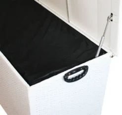 KMH® Polyrattan Kissentruhe Mit Rollen Weiß 7 KMH® Polyrattan Kissentruhe Mit Rollen Weiß -Angebote Moos Traum Store a7096068fa30b64e0f2a9b270760da73