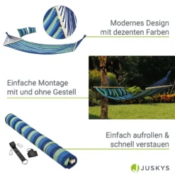Juskys Hängematte Caracas 230 X 150 Cm In Grün-Blau – Doppelhängematte Aus Baumwolle Für 2 Personen Mit Kissen – Outdoor-Hängematte Bis 300 Kg 20 Juskys Hängematte Caracas 230 X 150 Cm In Grün-Blau – Doppelhängematte Aus Baumwolle Für 2 Personen Mit Kissen – Outdoor-Hängematte Bis 300 Kg -Angebote Moos Traum Store a71c108b0ab565fa3ece54540dd325c0