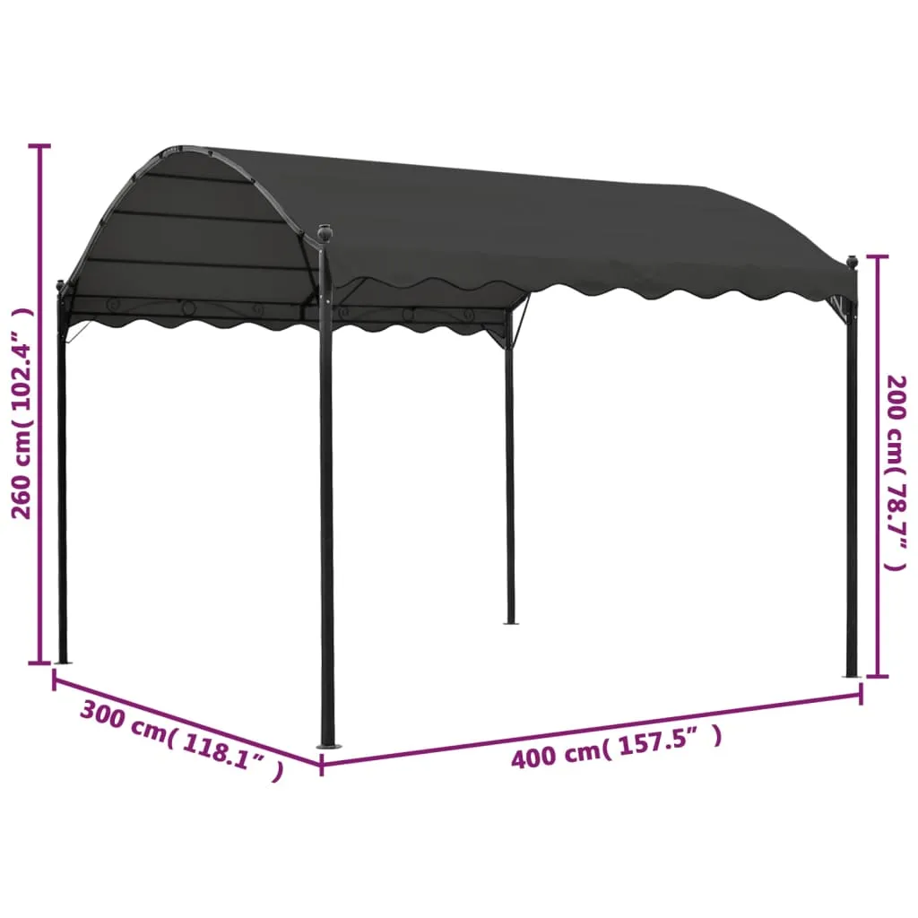 VidaXL Pavillon 3x4 M Anthrazit 7 VidaXL Pavillon 3x4 M Anthrazit – Bild 7