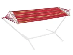 Hängematte Mit Gestell Mit Aufbewahrungstasche Hängemattengestell 100kg Neu Rot
