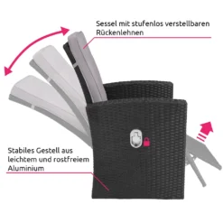 Tectake Rattan Lounge Bari - Schwarz -Angebote Moos Traum Store a8f5d3e9e295e310b87f59c38d2790cc