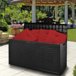 Deuba XXL Auflagenbox Cargo Wasserdicht Rollen Deckel Klappbar Abschließbar 320L Outdoor Gartentruhe Kissenbox Gerätebox -Angebote Moos Traum Store a9886a0d7c5e4f8e0958d747a6214202
