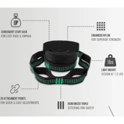 Hängemattenbefestigung, Schaukelbefestigung, Baum-Aufhängeset, 3 M X 2,5 Cm, Max. 500 Kg, 15 Stück, 1 Ring, 2 Karabiner, Hängesessel-Zubehör, Stahlfedern Für Camping, Wandern, Outdoor-Reisen -Angebote Moos Traum Store ac16c16db80d550652cec618ed6bbc9c