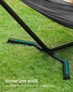 SONGMICS Hängematte Mit Gestell, 210 X 150 Cm, Auf 5 Verschiedene Höhen Verstellbar, Gestell Aus Metall, Bis 240 Kg Belastbar, Für Garten, Schwarzes Gestell Und Graue Hängematte GHS001G01 10 SONGMICS Hängematte Mit Gestell, 210 X 150 Cm, Auf 5 Verschiedene Höhen Verstellbar, Gestell Aus Metall, Bis 240 Kg Belastbar, Für Garten, Schwarzes Gestell Und Graue Hängematte GHS001G01 -Angebote Moos Traum Store aea911d8f3d9b6997c4a5d1ed0308cd3