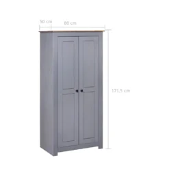 VidaXL Kleiderschrank Grau 80x50x171,5 Cm Kiefernholz Panama -Angebote Moos Traum Store af1d91c833ae736714cd82139c9800d9