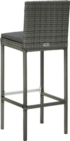 VidaXL Garten-Barhocker Mit Kissen 2 Stk. Grau Poly Rattan -Angebote Moos Traum Store afa44ba318b6fc9ddaf87f2e5083d3b8
