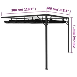 VidaXL Terrassenüberdachung Mit Ausziehbarem Dach 3x3 M Anthrazit 15 VidaXL Terrassenüberdachung Mit Ausziehbarem Dach 3x3 M Anthrazit -Angebote Moos Traum Store b095522d3361012e8fd947f3084112c3