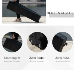 Outsunny Faltpavillon Pop-Up-Zelt Gartenpavillon Rollentasche Oxford-Gewebe 3,6 X 3,6m Hellgrau+Weiß -Angebote Moos Traum Store b1b8915cfc9d699b9e580be691cbbb1a