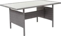 Poly-Rattan-Garnitur MCW-A29, Gartengarnitur Sitzgruppe Lounge-Esstisch-Set Sofa Grau, Kissen Grau + Bank -Angebote Moos Traum Store b1d5a51d25fd7bc078d5c8ad273ed34c