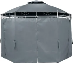 Tectake Gartenpavillon Siana Ø 3.5m - Anthrazit -Angebote Moos Traum Store b20a7c2863c672e2314bee77b055e9fa