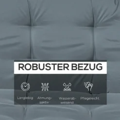 Outsunny Auflagen-Set Für Hollywoodschaukel 170 Cm Stuhlkissen Schaukelauflage Sitzkissen Gartenschaukel Gartenpolster Rückenkissen Seitenkissen Dunkelgrau -Angebote Moos Traum Store b2e1d19973c7cf26c5ff78b2061992e6