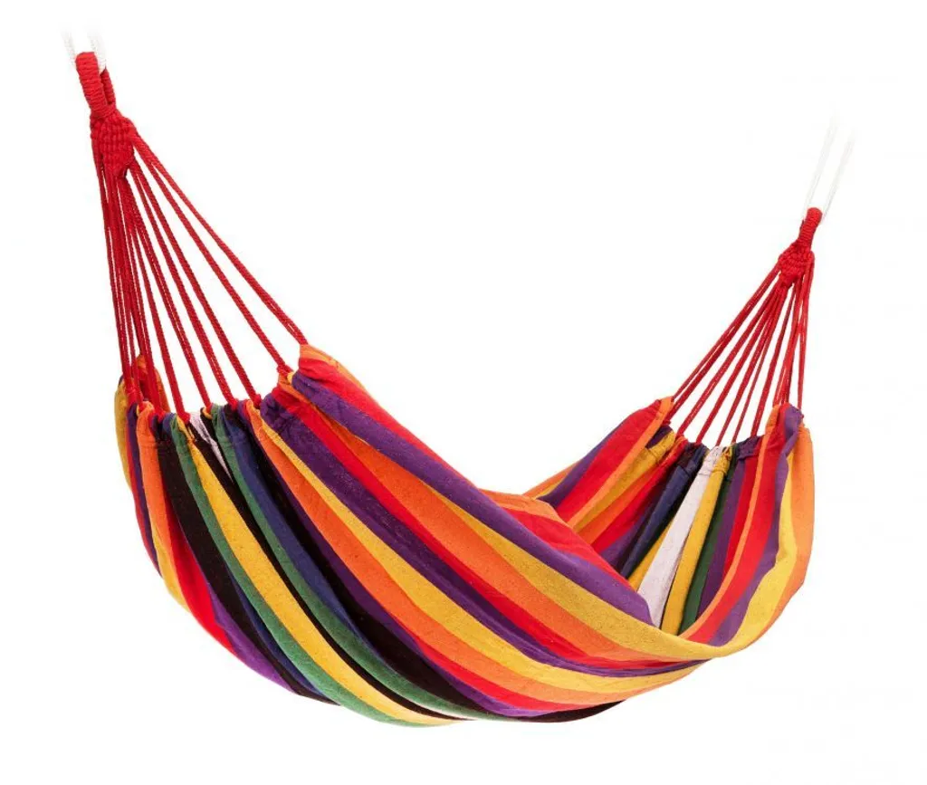 MODERN HOME Hängematte Doppelhängematte Für 1-2 Personen Outdoor Baumwolle Tragbar Garten Camping Hängematte Belastbarkeit 150kg Rainbow Geeignet Für Reise XXL GW-906 13 MODERN HOME Hängematte Doppelhängematte Für 1-2 Personen Outdoor Baumwolle Tragbar Garten Camping Hängematte Belastbarkeit 150kg Rainbow Geeignet Für Reise XXL GW-906 – Bild 13