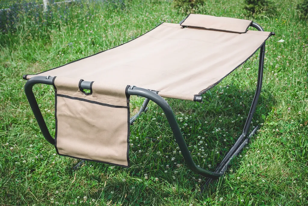 ZOLTA Hängematte Für Camping 227x69x94cm – Faltbare Hängematte Mit Stahlrahmen – Zubehör Für Camping - Hängematte Mit Gestell - Belastung Bis 150kg 2 ZOLTA Hängematte Für Camping 227x69x94cm – Faltbare Hängematte Mit Stahlrahmen – Zubehör Für Camping - Hängematte Mit Gestell - Belastung Bis 150kg – Bild 2