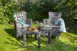 Keter Allibert Balkon- Und Gartenmöbel-Set Rosario Inkl. Sitzauflagen, Farbe Graphit -Angebote Moos Traum Store b44456ae60a56923cb87b76b44f06834