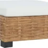 VidaXL Fußhocker Mit Auflage Natur Rattan
