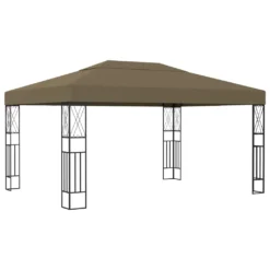 VidaXL Pavillon 3x4 M Taupe Stoff