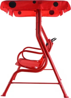COSTWAY 2-Sitzer Kinder Hollywoodschaukel Marienkäfer Mit Sonnendach Kinderschaukel Gartenschaukel Gartenliege Gartenbank Rot -Angebote Moos Traum Store b985fbdbaafeab685f3589da333bdf5b