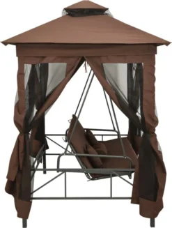 VidaXL Pavillon Umwandelbare Schaukelbank Kaffeebraun -Angebote Moos Traum Store b9fc8b4e44479e2d4f61578f0ff3d352