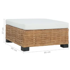 VidaXL Fußhocker Mit Auflage Natur Rattan -Angebote Moos Traum Store babdaac09ee1811ad45eaa11ca02d4ae