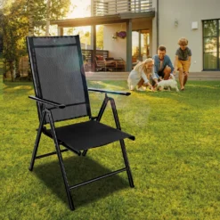Tillvex Gartenstuhl Schwarz Klappbar Aus Aluminium | Hochlehner Mit Armlehnen | Klappstuhl Verstellbar | Klappsessel Balkon Garten Terrasse 10 Tillvex Gartenstuhl Schwarz Klappbar Aus Aluminium | Hochlehner Mit Armlehnen | Klappstuhl Verstellbar | Klappsessel Balkon Garten Terrasse -Angebote Moos Traum Store bbf8747ab98bdf75df02bc9ef675629b