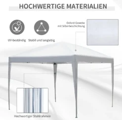 Outsunny Pavillon 2,95 X 2,95 M Pop-Up Faltpavillon Gartenpavillon Faltbar Partyzelt Gartenzelt UV-Schutz Stahl+Oxford Weiß -Angebote Moos Traum Store bd57ca8013538c4df2e53b8c29833812