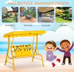 Outsunny Kinder Hollywoodschaukel 2-Sitzer Kinderschaukel Mit Verstellbarem Sonnendach Gartenschaukel Für 3-6 Jahre Kinder Metall Gelb 110 X 74 X 113 Cm 14 Outsunny Kinder Hollywoodschaukel 2-Sitzer Kinderschaukel Mit Verstellbarem Sonnendach Gartenschaukel Für 3-6 Jahre Kinder Metall Gelb 110 X 74 X 113 Cm -Angebote Moos Traum Store bd5e5d5cbb06ac5ce31bf9fd9a216048