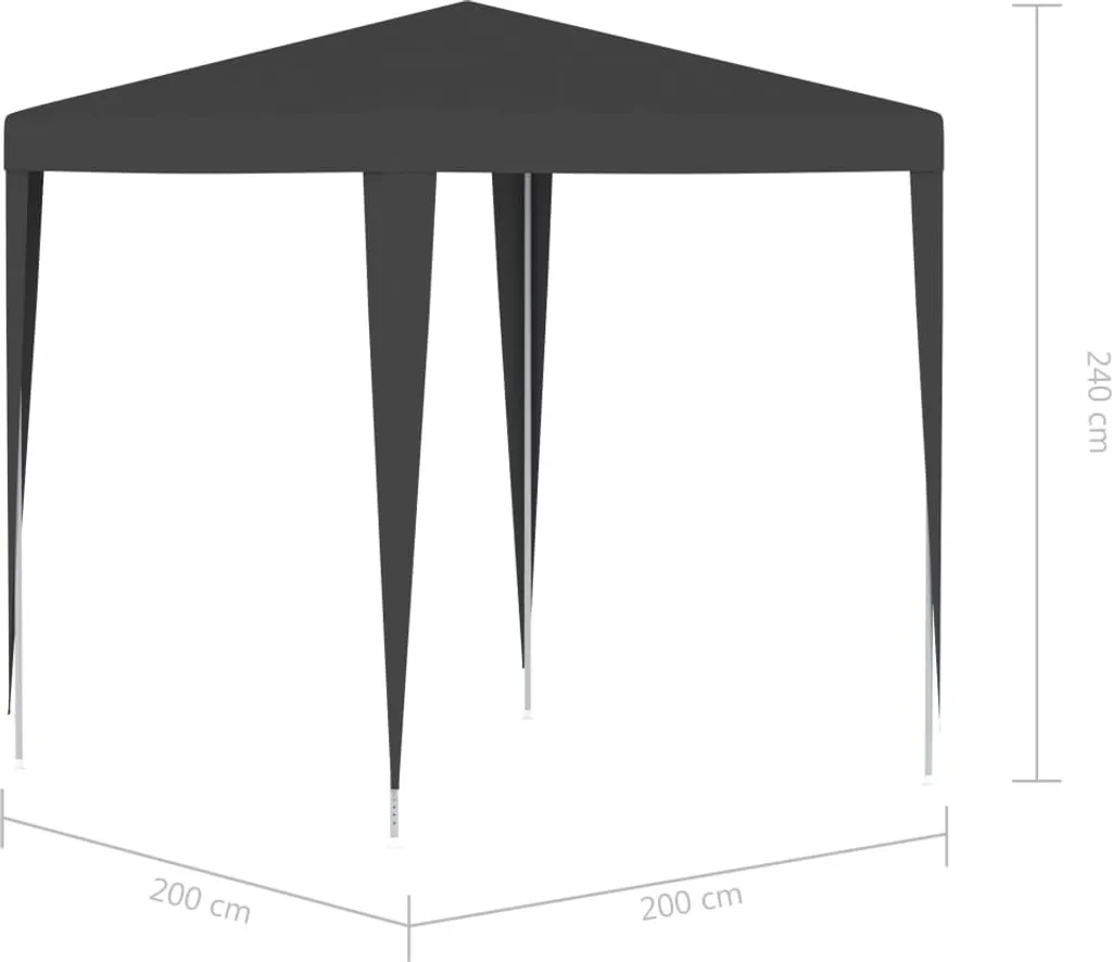 VidaXL Profi-Partyzelt 2×2 M Anthrazit 6 VidaXL Profi-Partyzelt 2×2 M Anthrazit – Bild 6